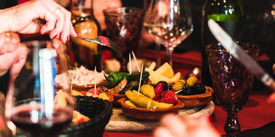 Savouring a delicious dinner at a 17th-century Catalan farmhouse